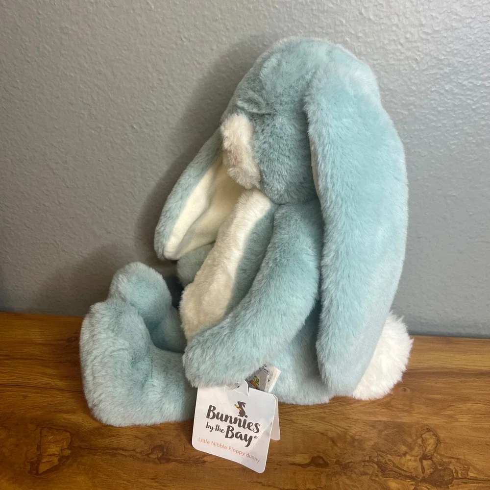 Bunnies By The Bay 12 In Blue White Little Nibble Floppy Bunny Rabbit NWT
